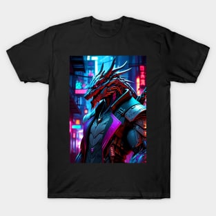 The neon dragon. T-Shirt